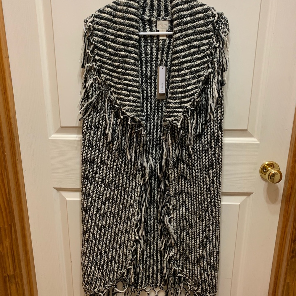 Chico’s Sweater Vest size 2 = sz 10-12 NWT